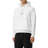 Hoodie en coton à imprimé daim - Blanc