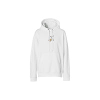 Hoodie en coton à imprimé daim - Blanc