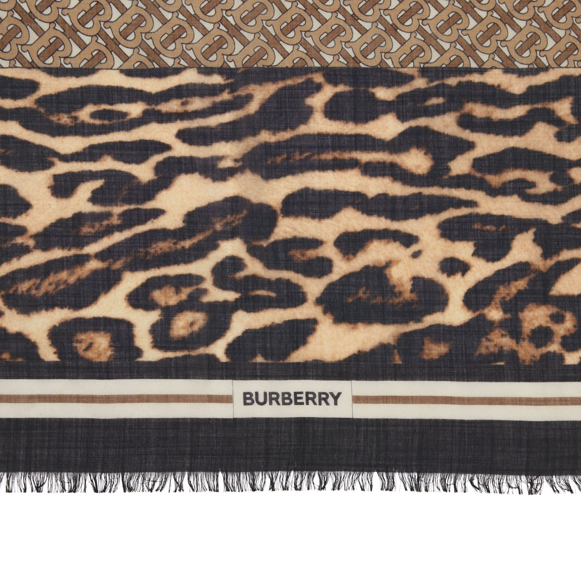 Grand carré de laine et soie Monogram - Beige d'Archive