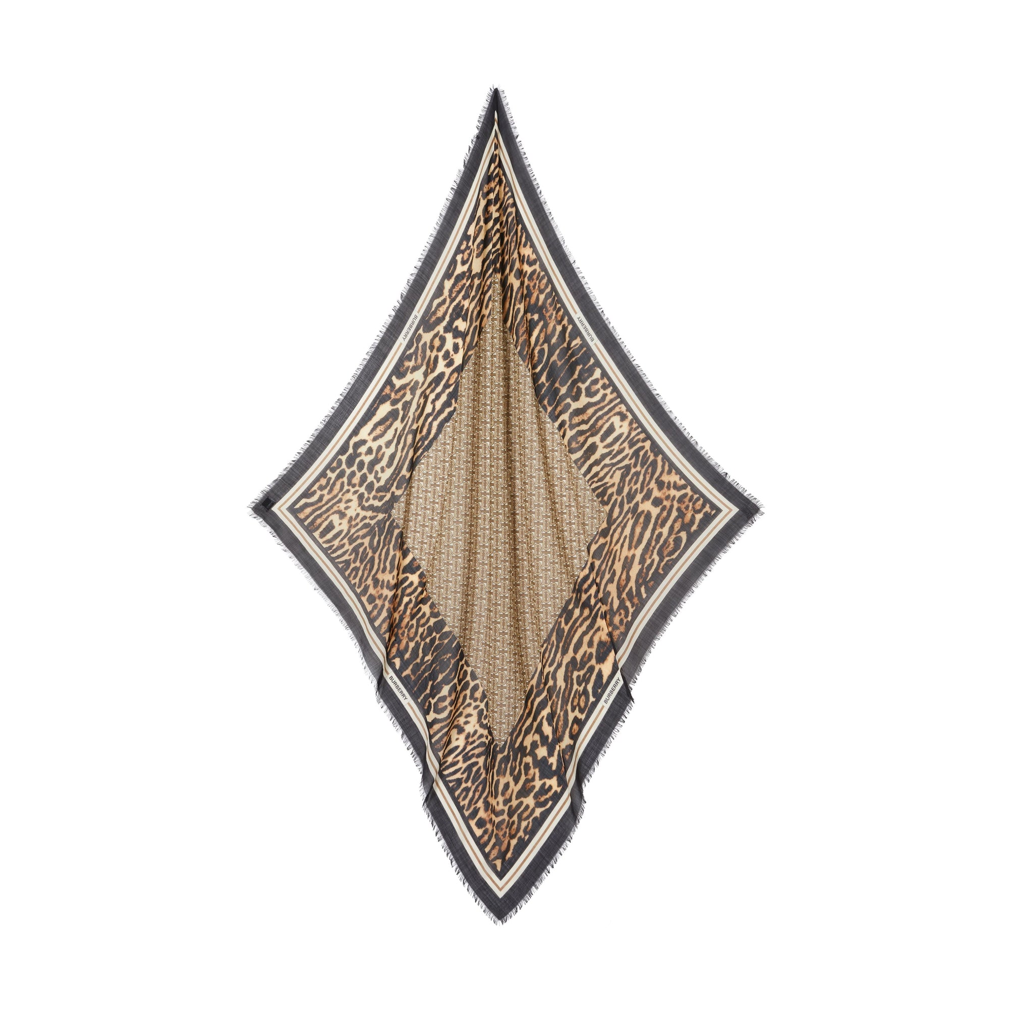 Grand carré de laine et soie Monogram - Beige d'Archive