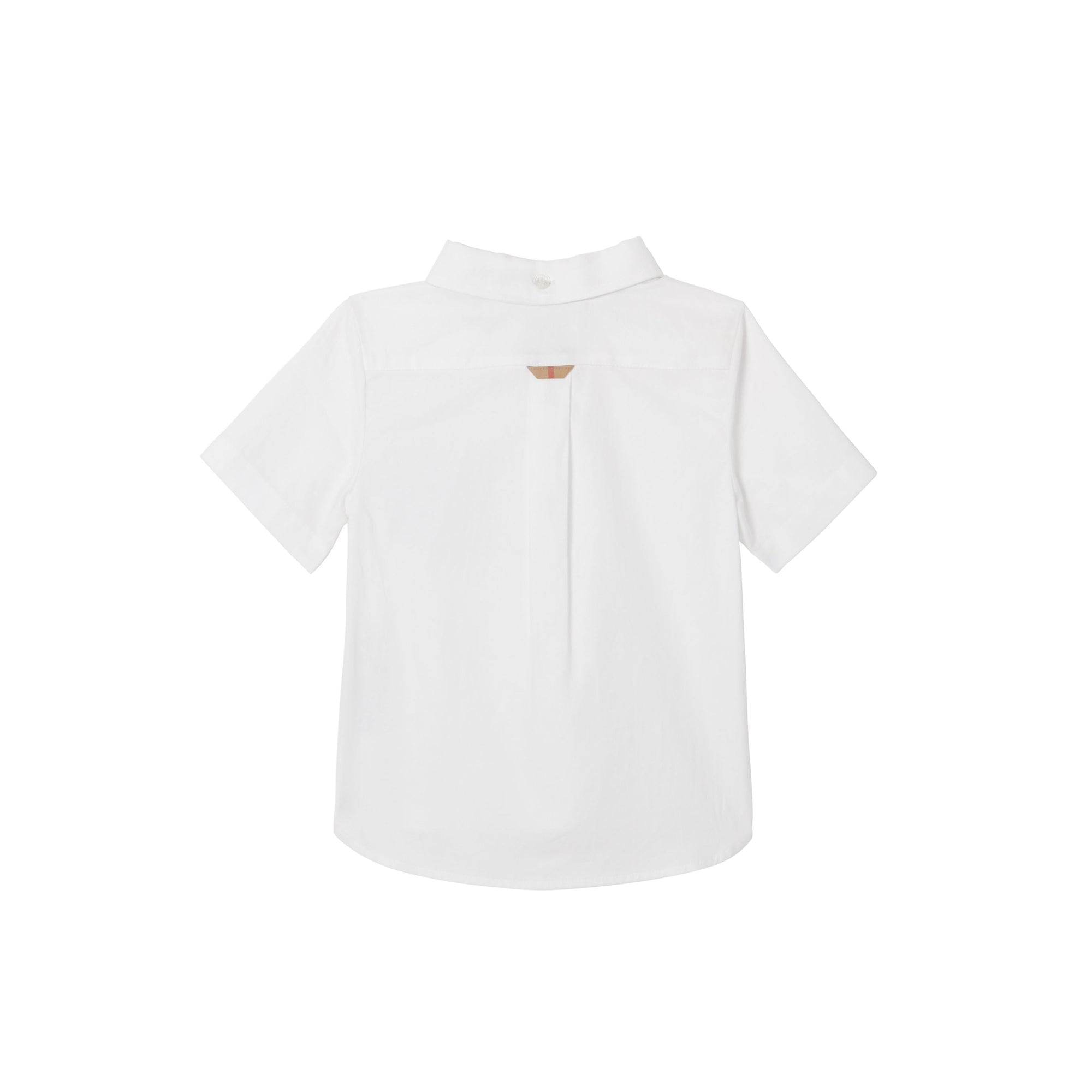 WHITE Chemise Oxford à manches courtes en coton avec Vintage check