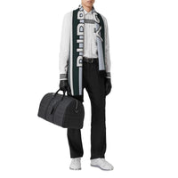 Pantalon plissé en lin mélangé avec zip - Noir