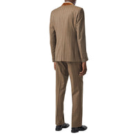DARK TAN Veste de costume en laine et cachemire avec velours