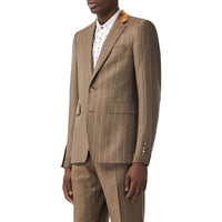 DARK TAN Veste de costume en laine et cachemire avec velours
