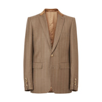 DARK TAN Veste de costume en laine et cachemire avec velours