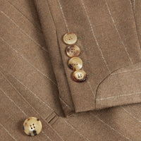 DARK TAN Veste de costume en laine et cachemire avec velours