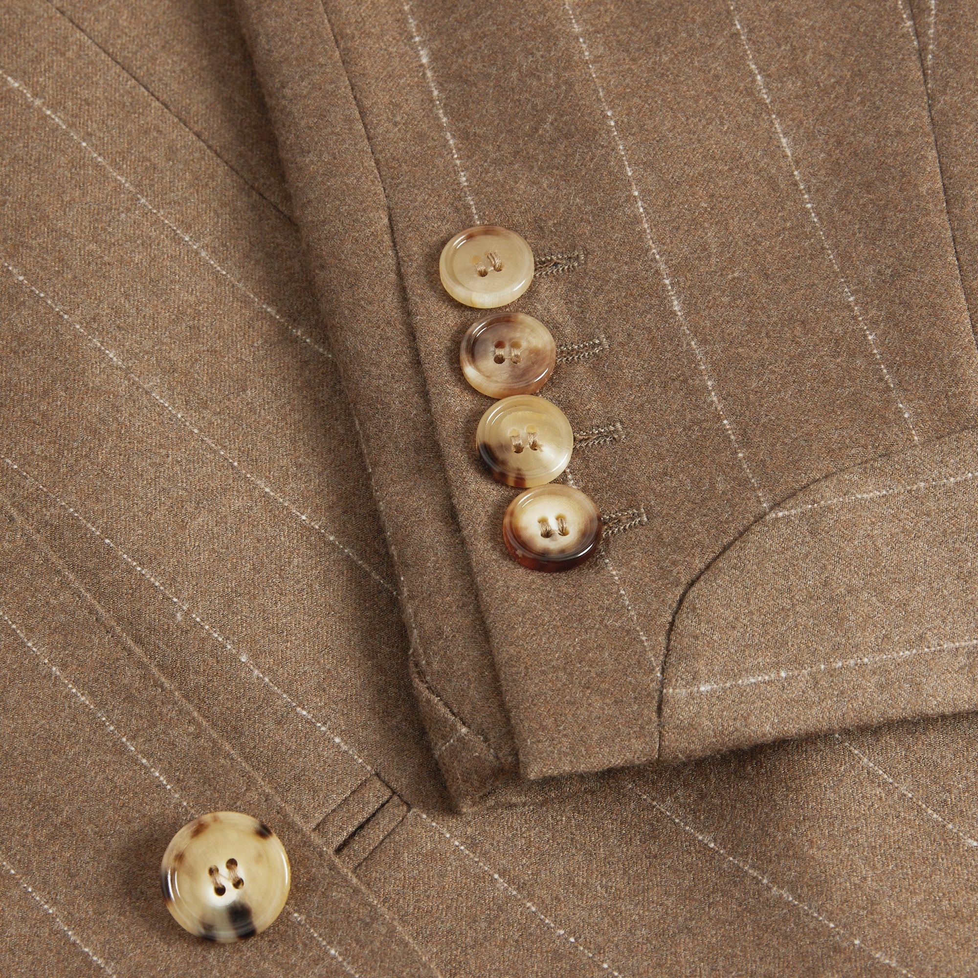 DARK TAN Veste de costume en laine et cachemire avec velours