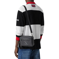 Sac à bandoulière london check avec logo - Anthracite sombre