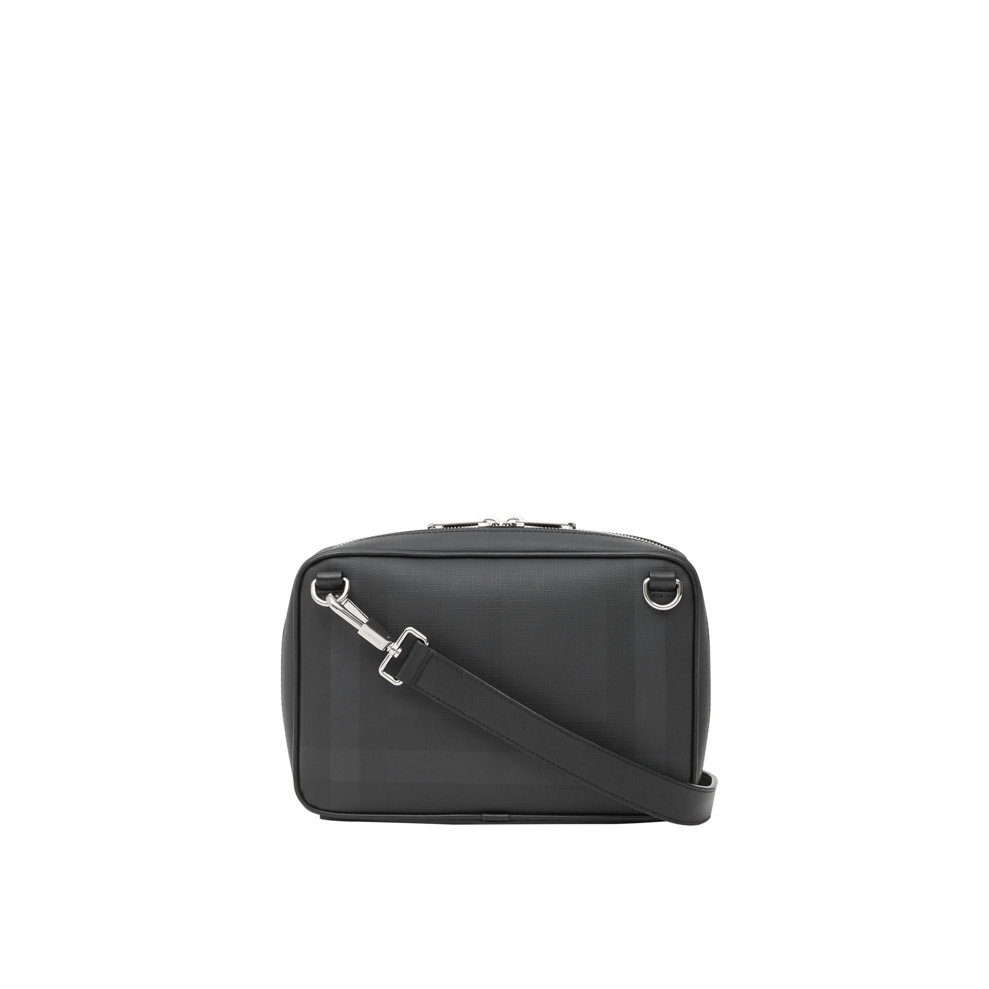Sac à bandoulière london check avec logo - Anthracite sombre