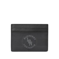 Porte-cartes à logo et london check - Anthracite sombre