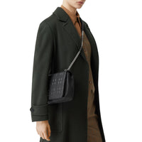 BLACK Sac Lola moyen matelassé en cuir grainé