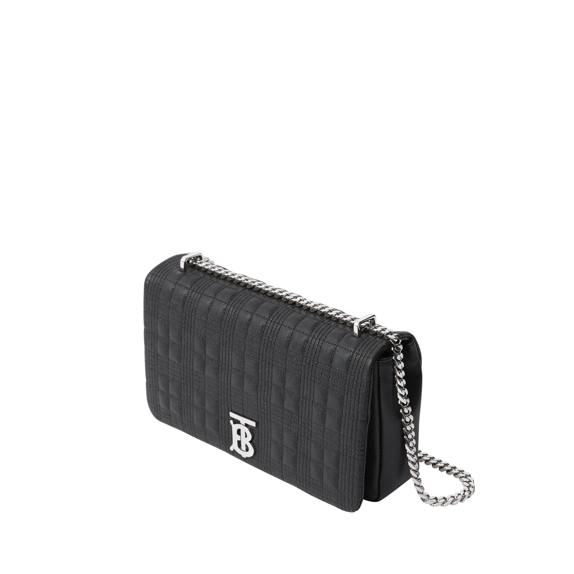 BLACK Sac Lola moyen matelassé en cuir grainé