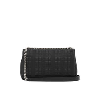 BLACK Sac Lola moyen matelassé en cuir grainé