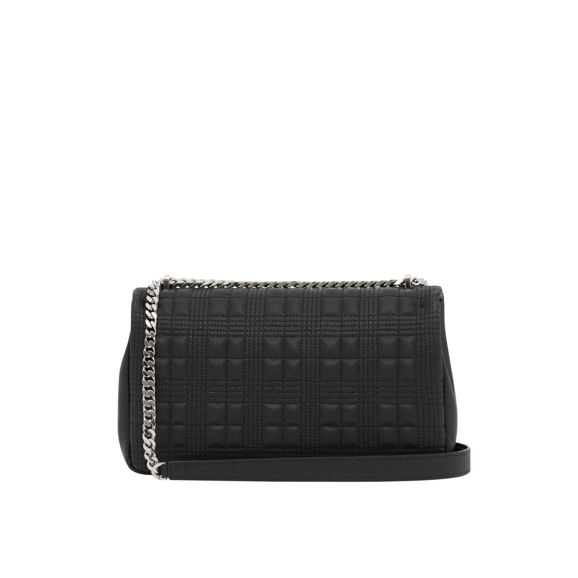 BLACK Sac Lola moyen matelassé en cuir grainé
