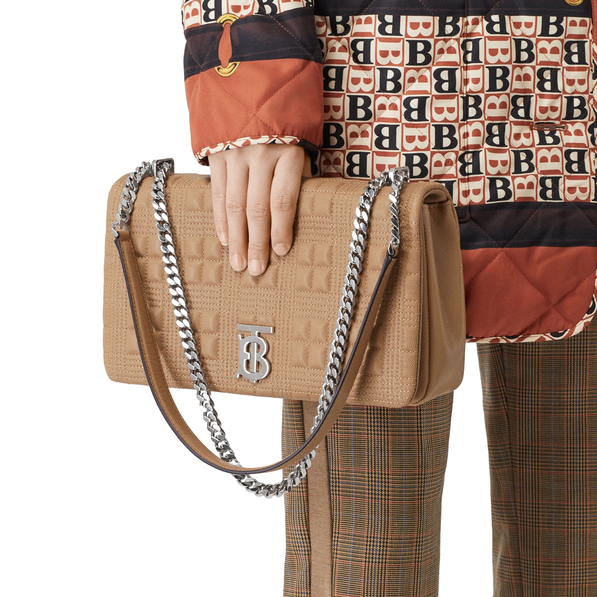 CAMEL Sac Lola moyen matelassé en cuir grainé