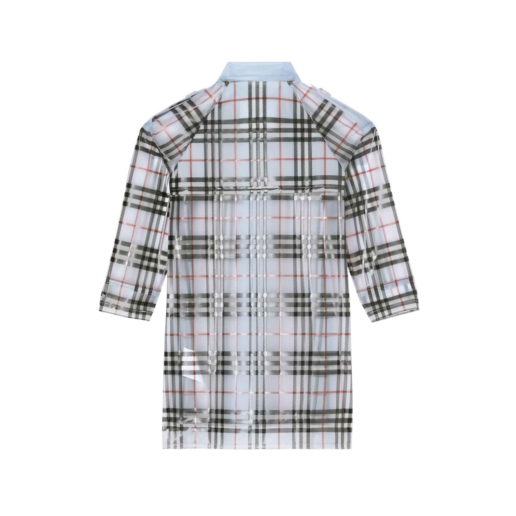 PALE BLUE IP CHECK Trench check résistant aux intempéries