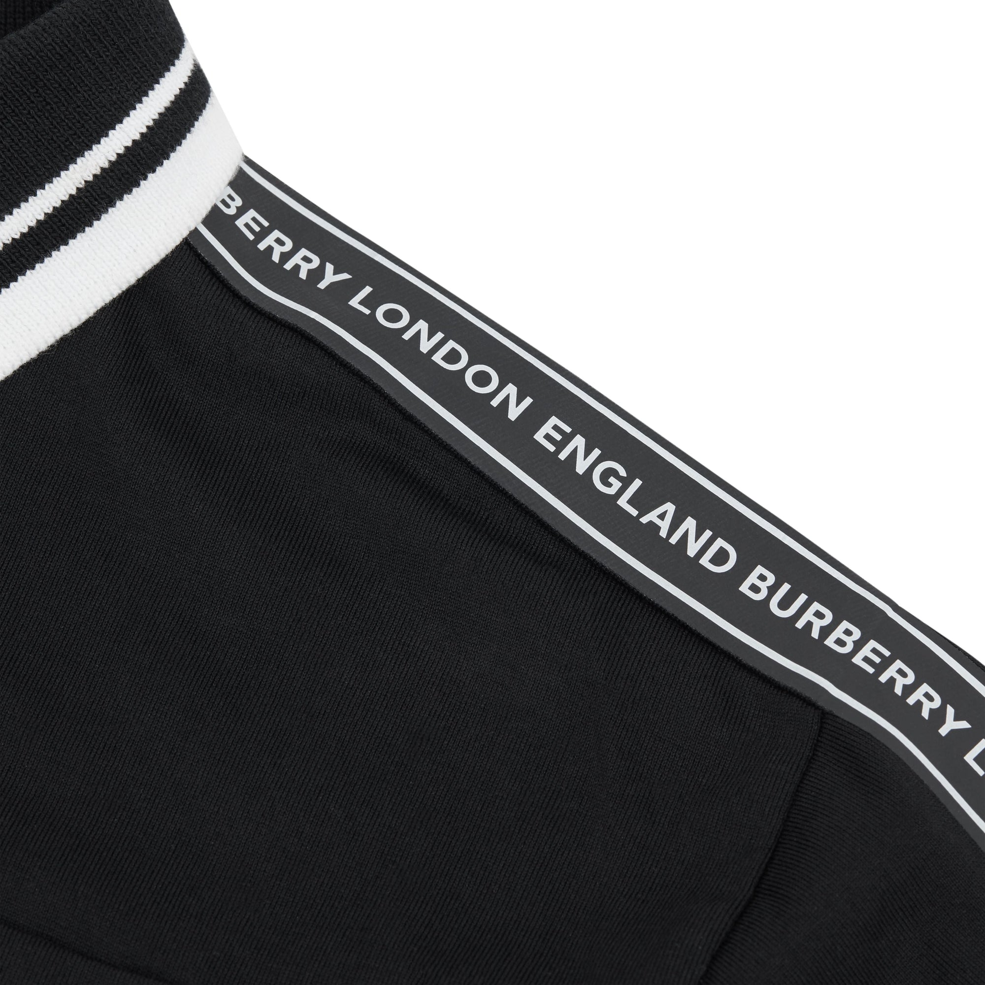 BLACK Polo en coton avec bande à logo