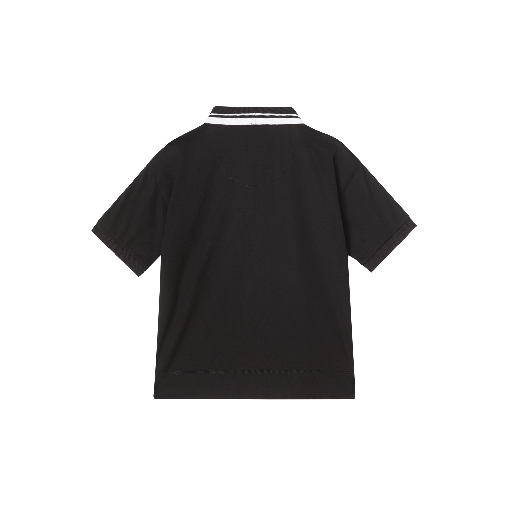 BLACK Polo en coton avec bande à logo