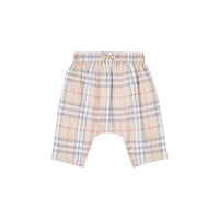 Pantalon sarouel en coton à motif vintage check - Stone pâle