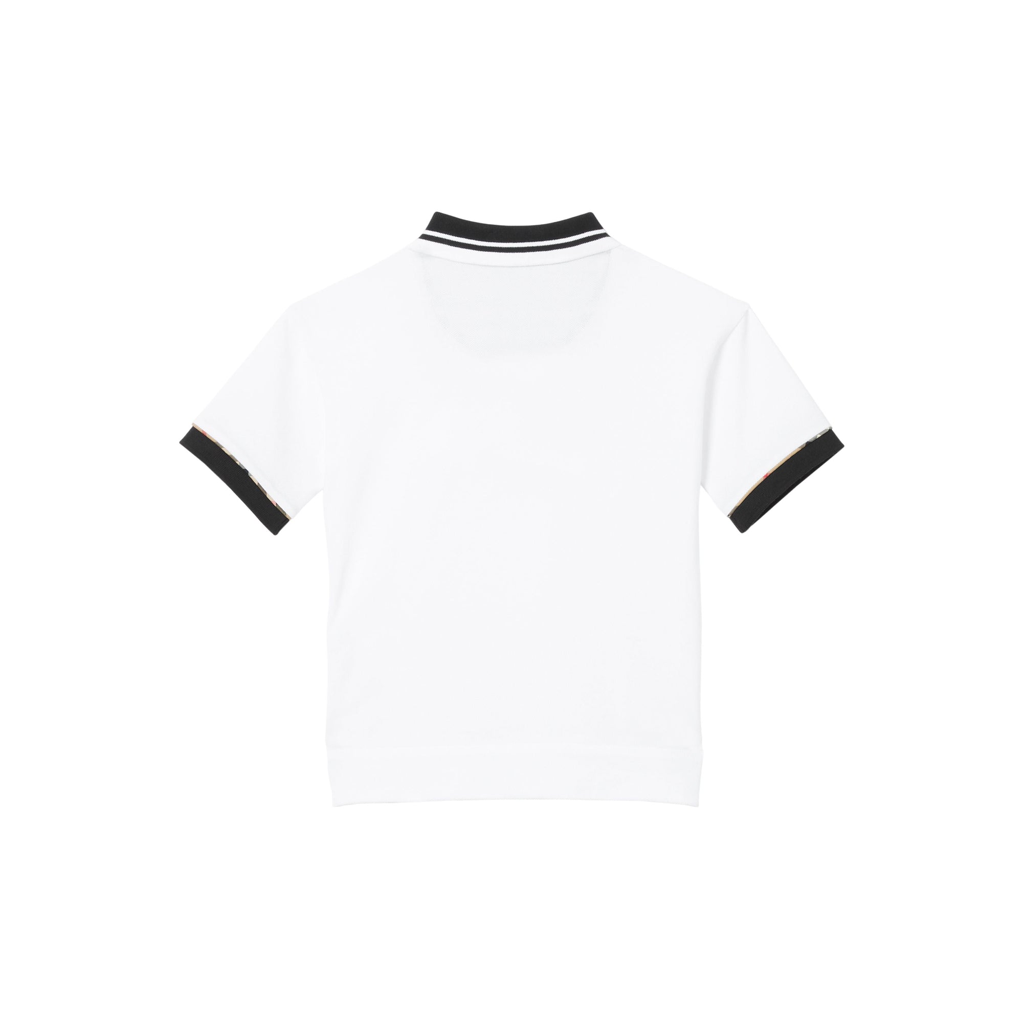 WHITE Polo en coton avec Vintage check