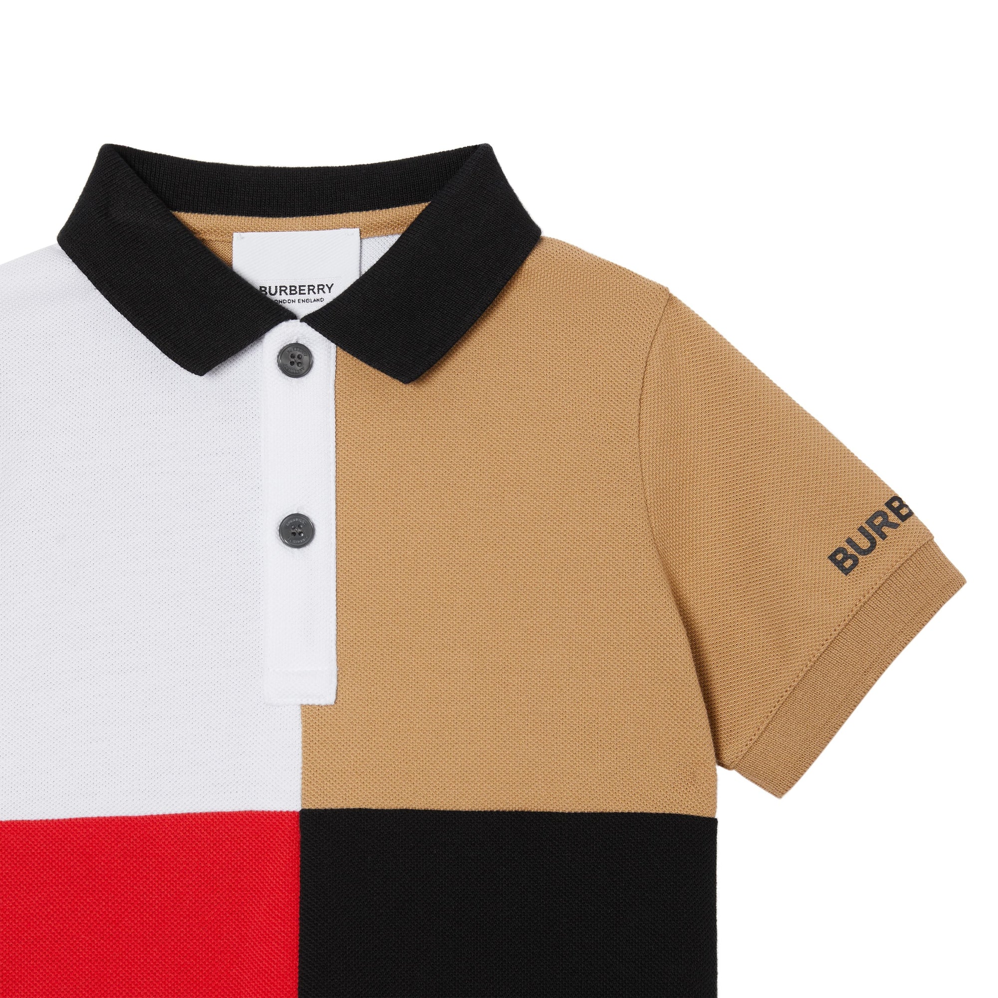 ARCHIVE BEIGE Polo en piqué de coton color-block