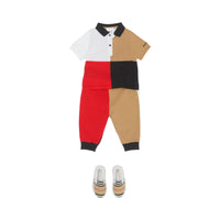 ARCHIVE BEIGE Polo en piqué de coton color-block