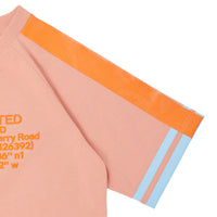 PEACH T-shirt en coton avec coordonnées géographiques et bandes