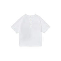 YELLOW T-shirt en coton avec coordonnées géographiques et bandes