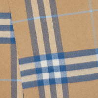 Écharpe classique en cachemire check - Beige d'Archive & Bleu Encre