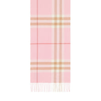 Écharpe classique en cachemire check - Rose bonbon
