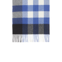 BLACK/BLUEBELL Écharpe en cachemire check