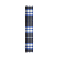 BLACK/BLUEBELL Écharpe en cachemire check
