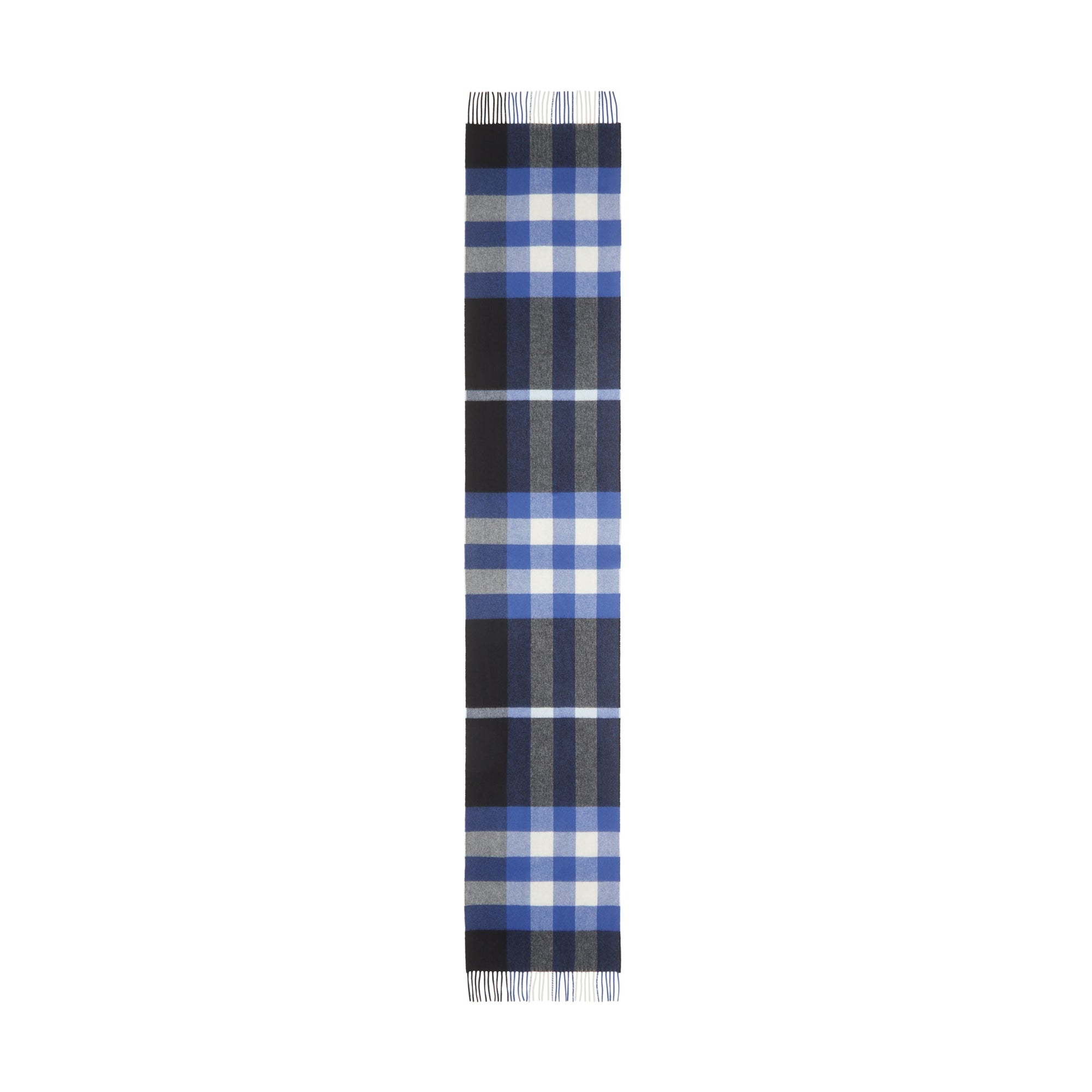 BLACK/BLUEBELL Écharpe en cachemire check