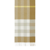 Écharpe en cachemire check - Olive intense