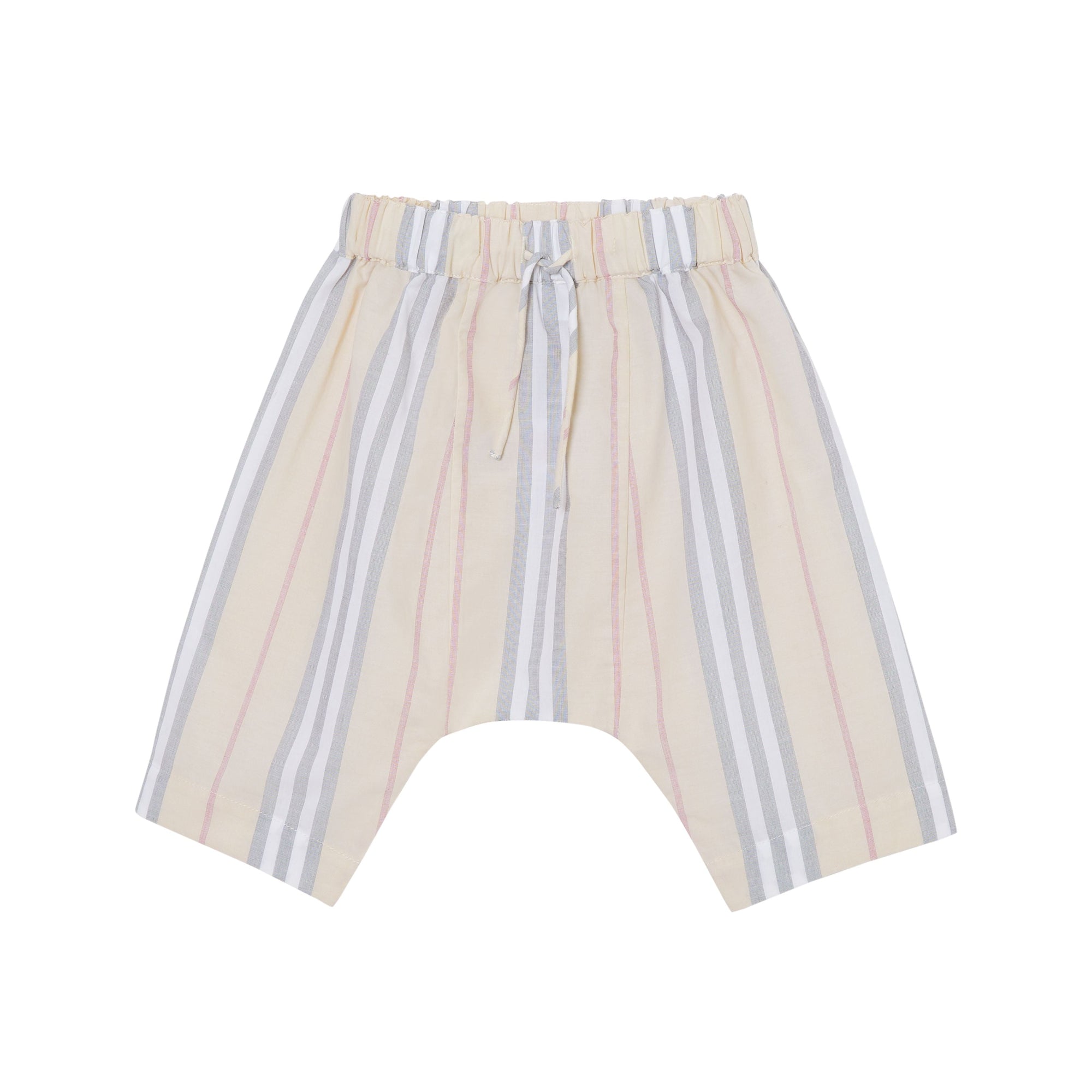 Coffret cadeau trois pièces pour bébé en coton à rayures iconiques - Stone pâle