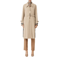 Trench en gabardine tropicale avec fente latérale - Taupe clair