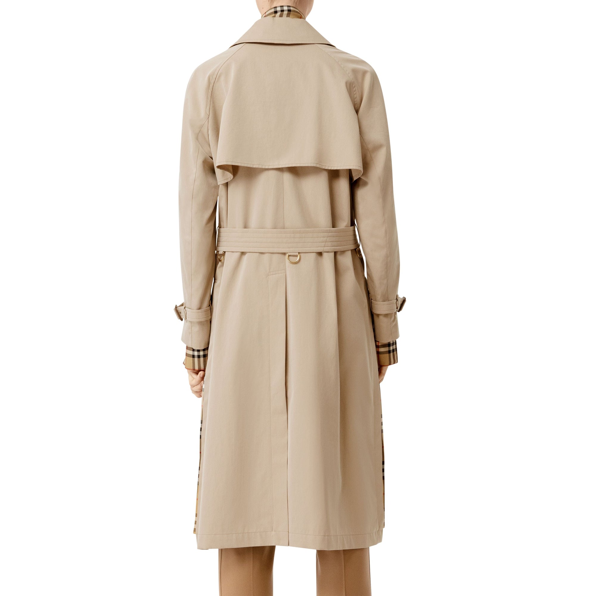 Trench en gabardine tropicale avec fente latérale - Taupe clair
