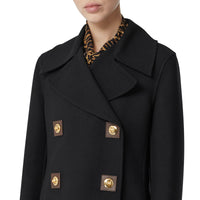 Caban en laine double face - Noir