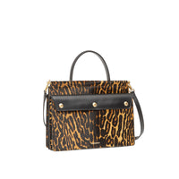 Petit sac title à imprimé léopard avec poche - Noir