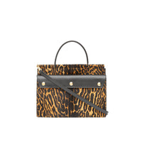 Petit sac title à imprimé léopard avec poche - Noir