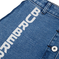 Jupe en denim japonais avec logo - Indigo