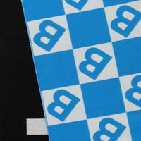 Écharpe en laine et soie avec logo en jacquard - Bleu azur
