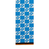 Écharpe en laine et soie avec logo en jacquard - Bleu azur