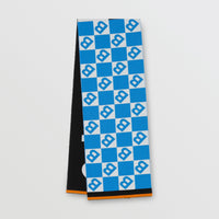Écharpe en laine et soie avec logo en jacquard - Bleu azur