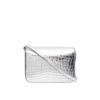 Petit sac TB métallisé en relief - Argent
