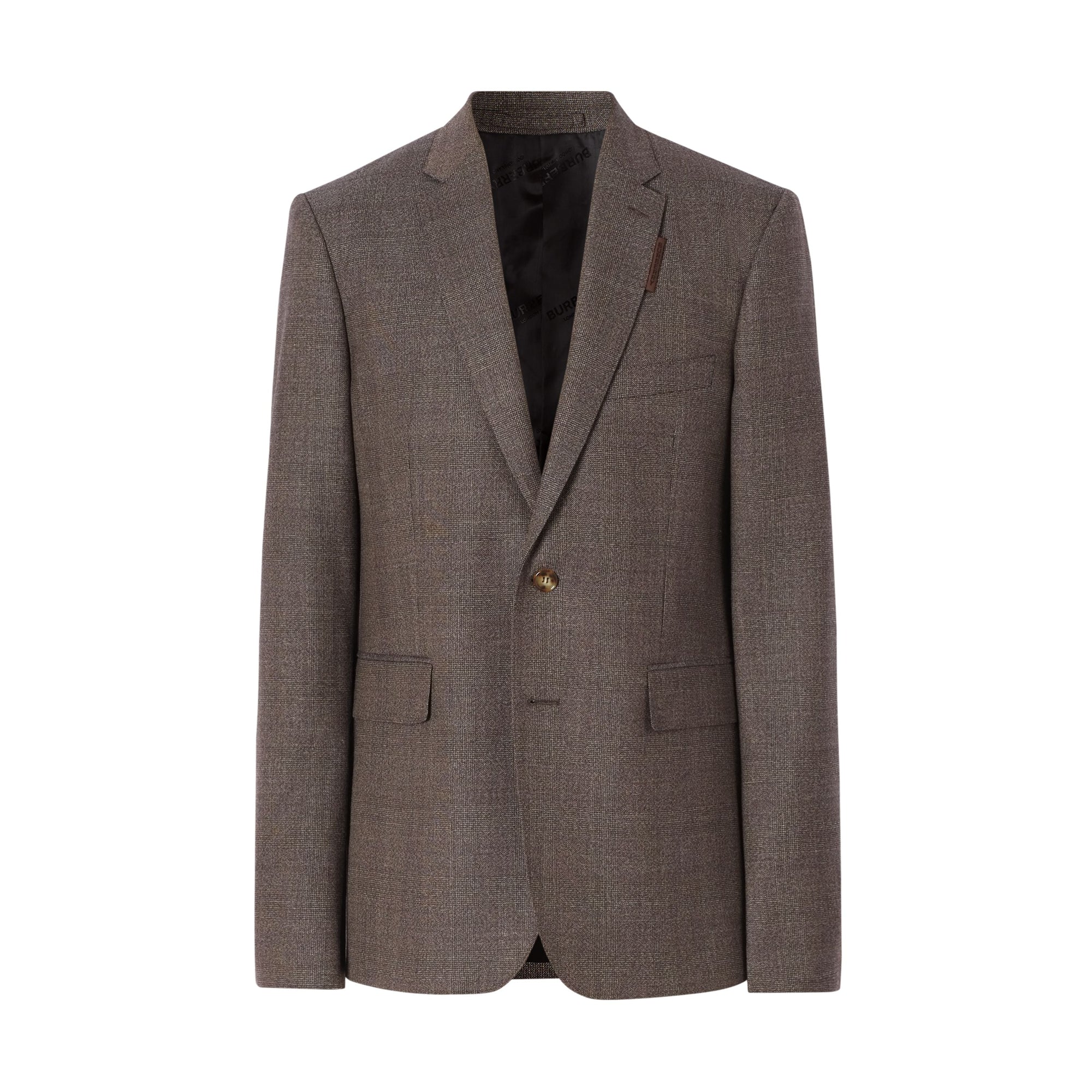 DARK BROWN Costume slim en laine