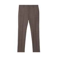 DARK BROWN Costume slim en laine