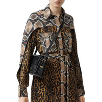 BLACK Petit sac Grace en cuir de cerf et cuir velours