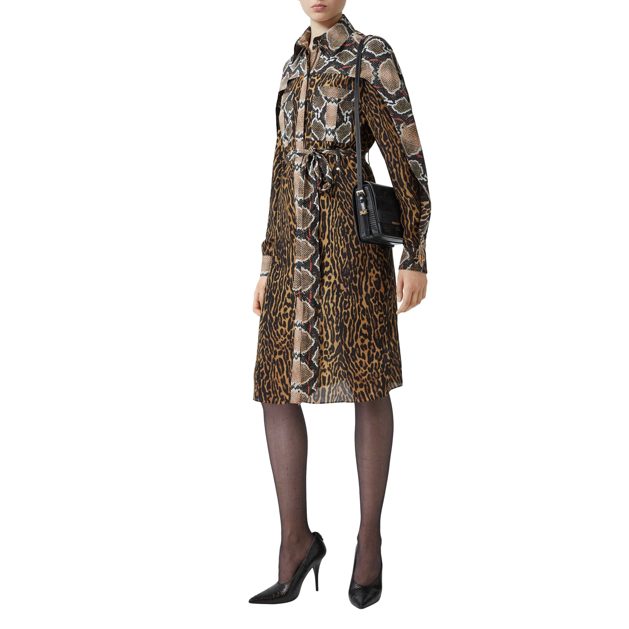 BLACK Petit sac Grace en cuir de cerf et cuir velours
