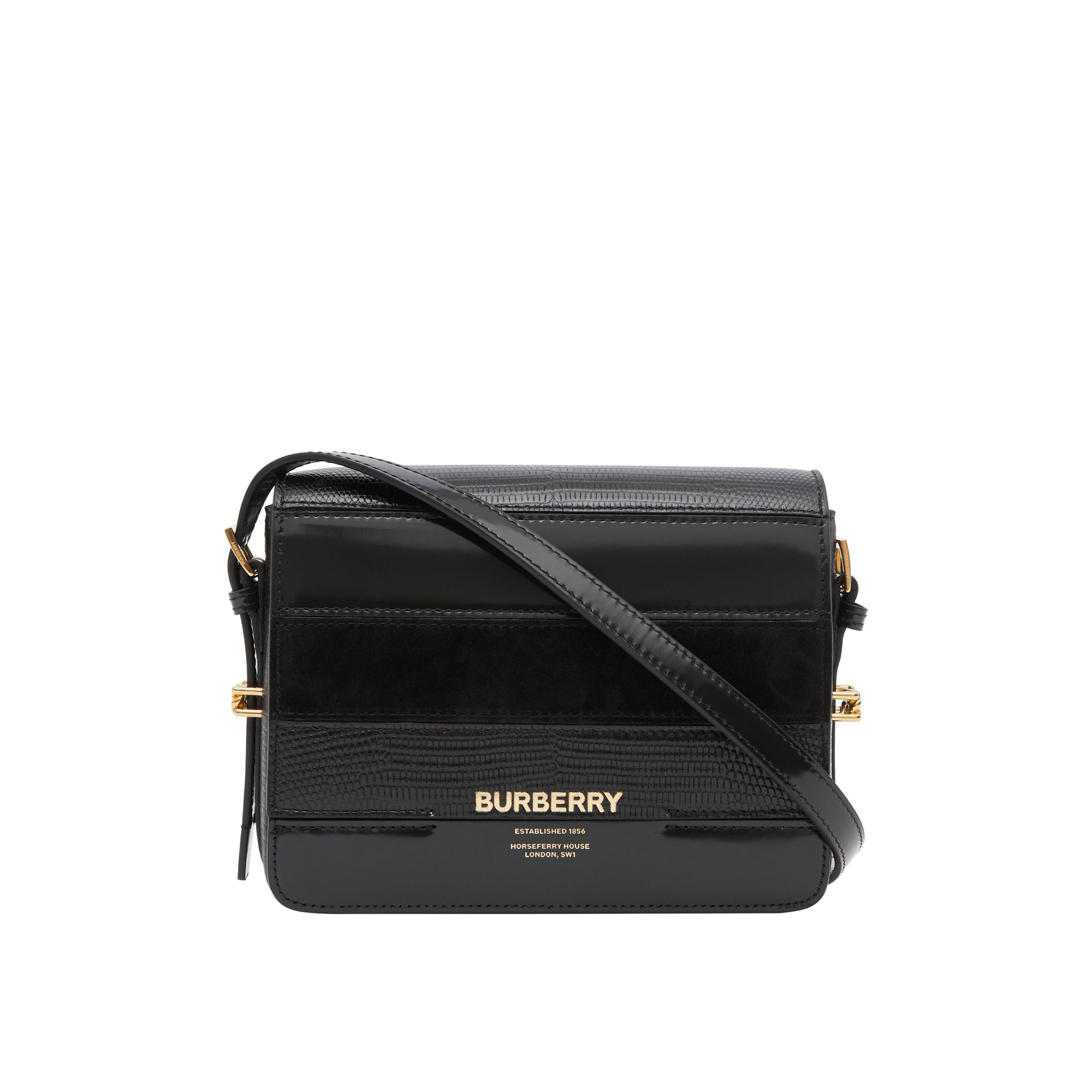 BLACK Petit sac Grace en cuir de cerf et cuir velours